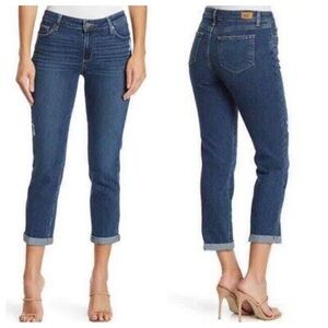PAIGE Brigitte Straight Jeans Size 29 Merley Destructed Stretch Denim